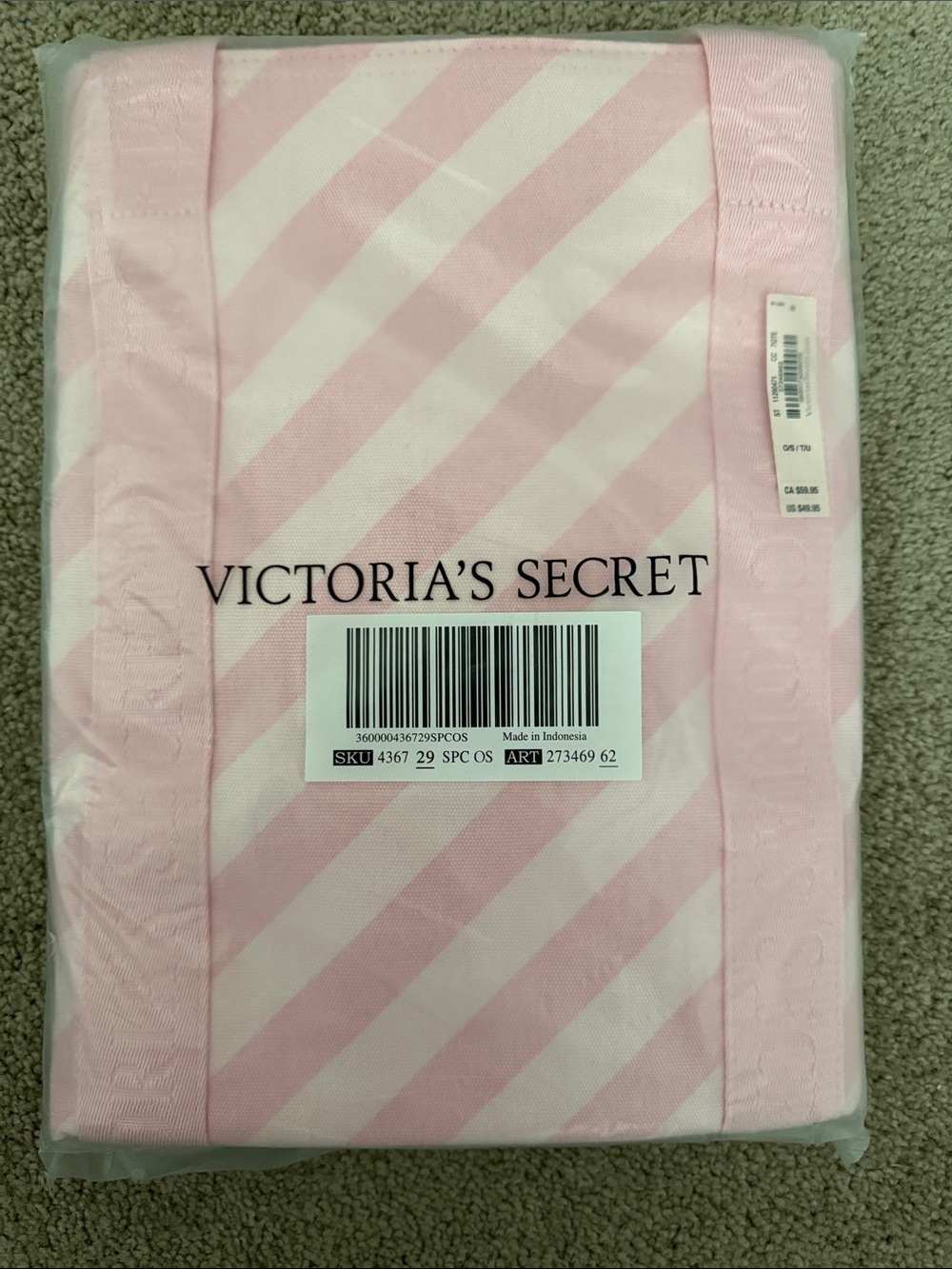 Victorias Secret PINK Striped Tote - NWT